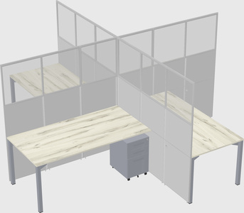 Quad office cubicles