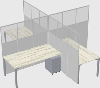 Quad office cubicles