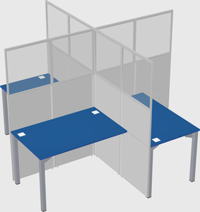 Quad office cubicles
