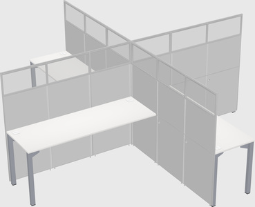 Quad office cubicles