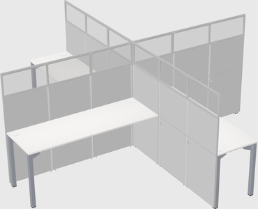 Quad office cubicles