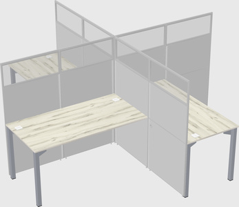 Quad office cubicles