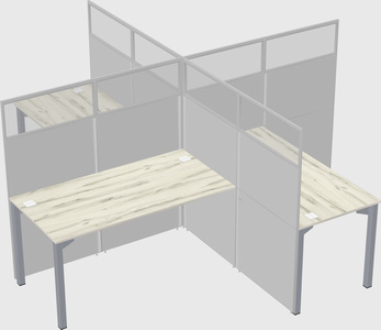 Quad office cubicles
