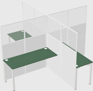 Quad office cubicles