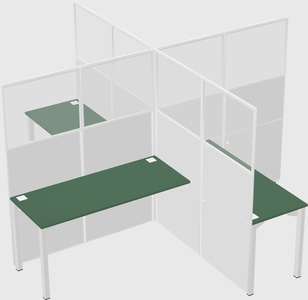 Quad office cubicles