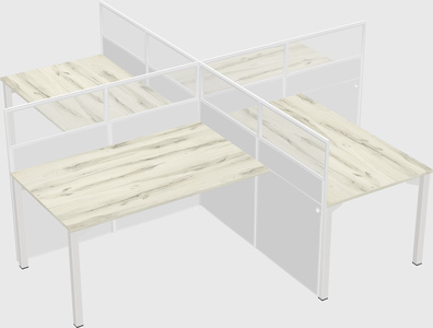 Quad office cubicles