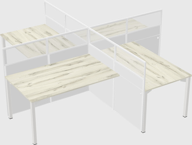 Quad office cubicles