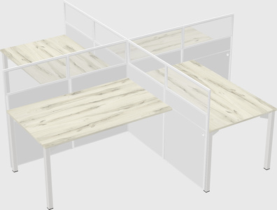 Quad office cubicles