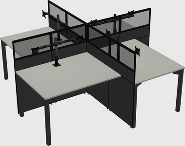 Quad office cubicles