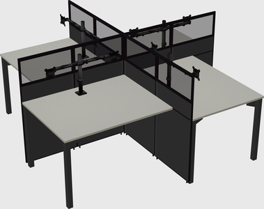 Quad office cubicles