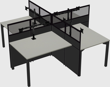 Quad office cubicles
