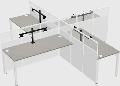 Quad office cubicles