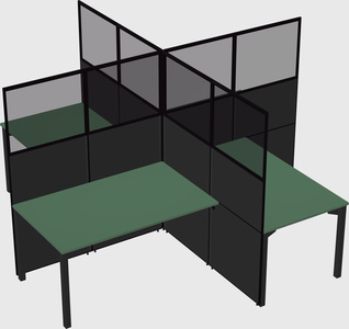 Quad office cubicles