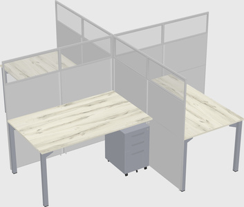 Quad office cubicles