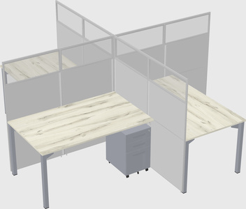 Quad office cubicles
