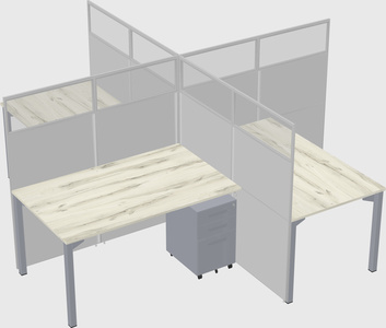 Quad office cubicles