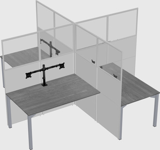 Quad office cubicles