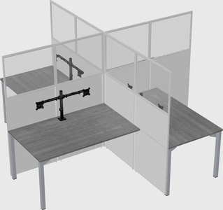 Quad office cubicles