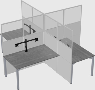 Quad office cubicles
