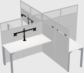 Quad office cubicles