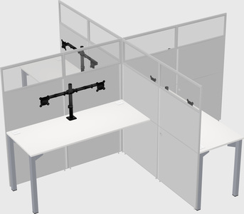 Quad office cubicles