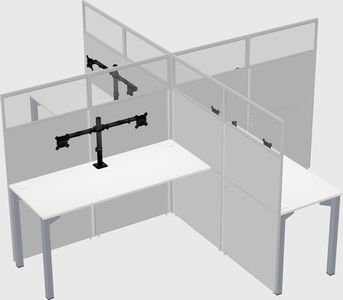 Quad office cubicles