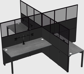 Quad office cubicles
