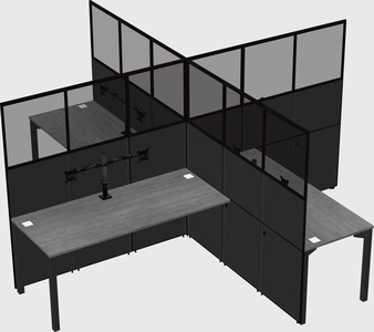 Quad office cubicles