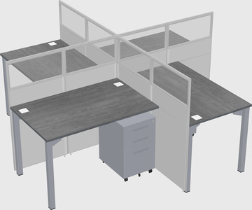 Quad office cubicles