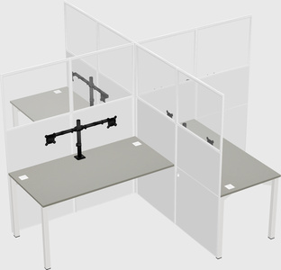 Quad office cubicles