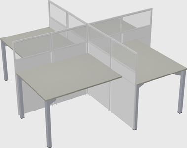 Quad office cubicles