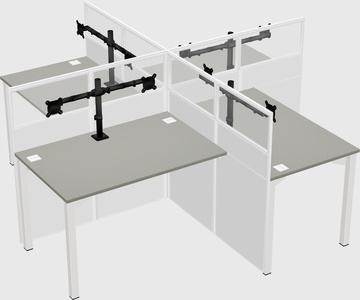 Quad office cubicles