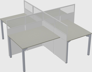 Quad office cubicles