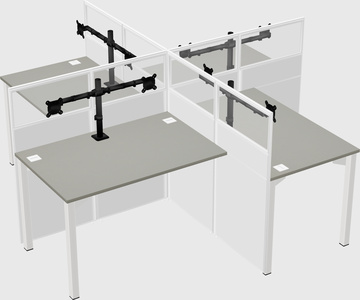 Quad office cubicles