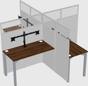 Quad office cubicles