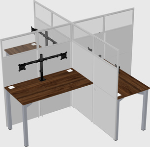 Quad office cubicles