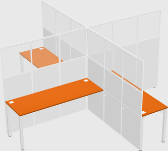 Quad office cubicles