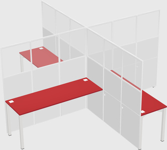 Quad office cubicles