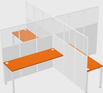 Quad office cubicles