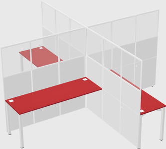 Quad office cubicles