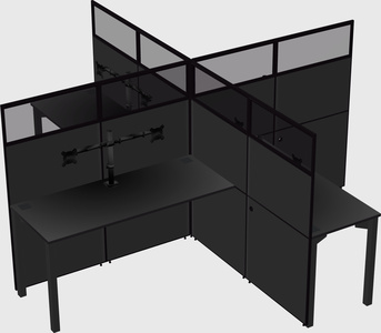 Quad office cubicles