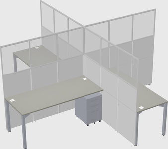 Quad office cubicles
