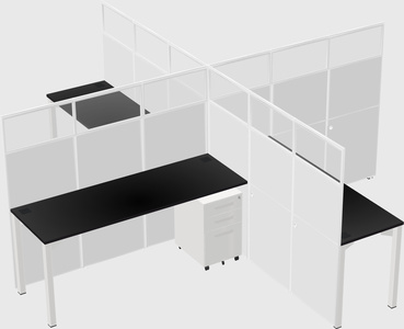 Quad office cubicles