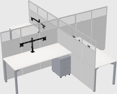 Quad office cubicles