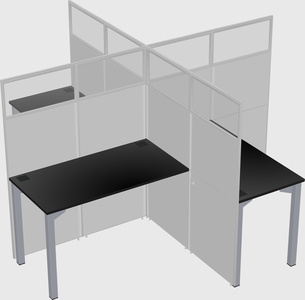 Quad office cubicles