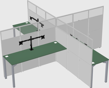 Quad office cubicles