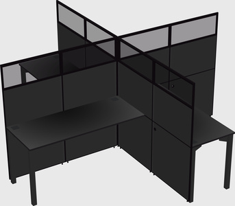 Quad office cubicles