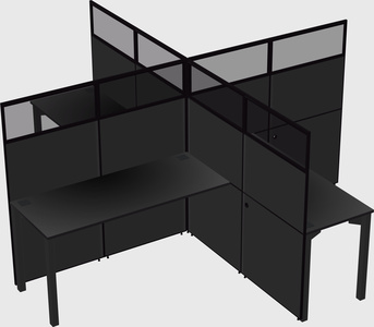 Quad office cubicles