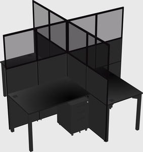 Quad office cubicles