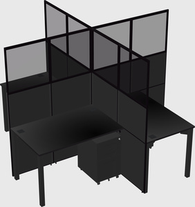 Quad office cubicles